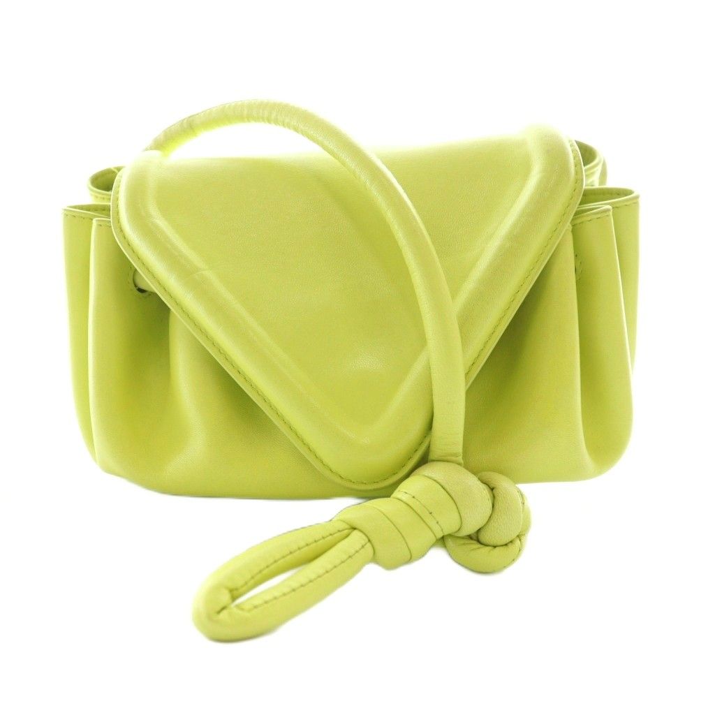 ボッテガヴェネタ BOTTEGA VENETA ビーク Beak ショルダーバッグ シーグラス イエローグリーン 658521 |SS OS