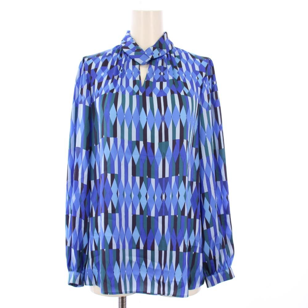 アナイ ANAYI 25SS アイシクルプリントカシュクールネック ブラウス