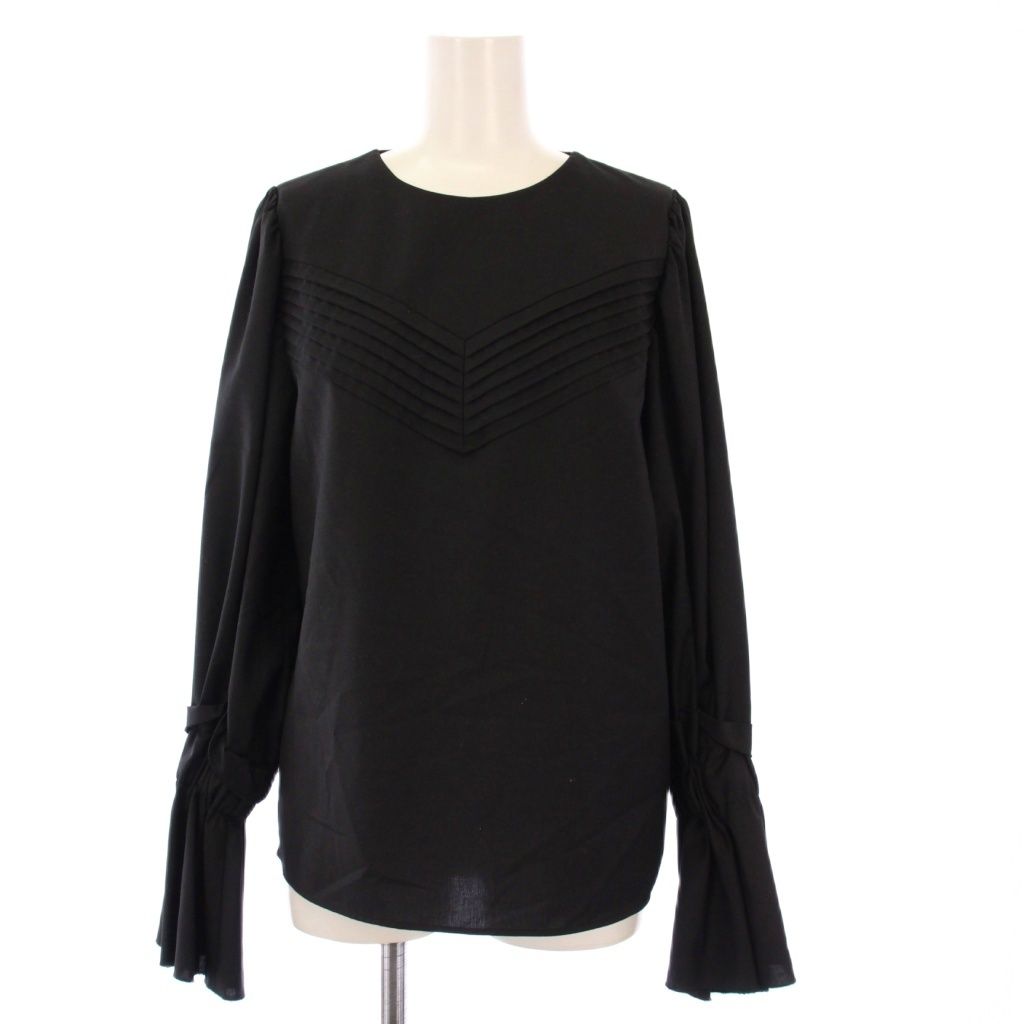 アドーア ADORE 24 SS プレーンクロスブラウス カットソー プルオーバー 長袖 38 黒 531-4110010 |KH