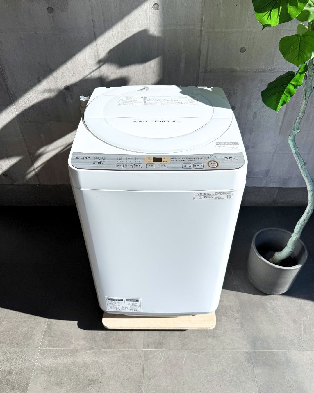 設置まで SHARP 一人暮らし洗濯機 6 kg 2019年製