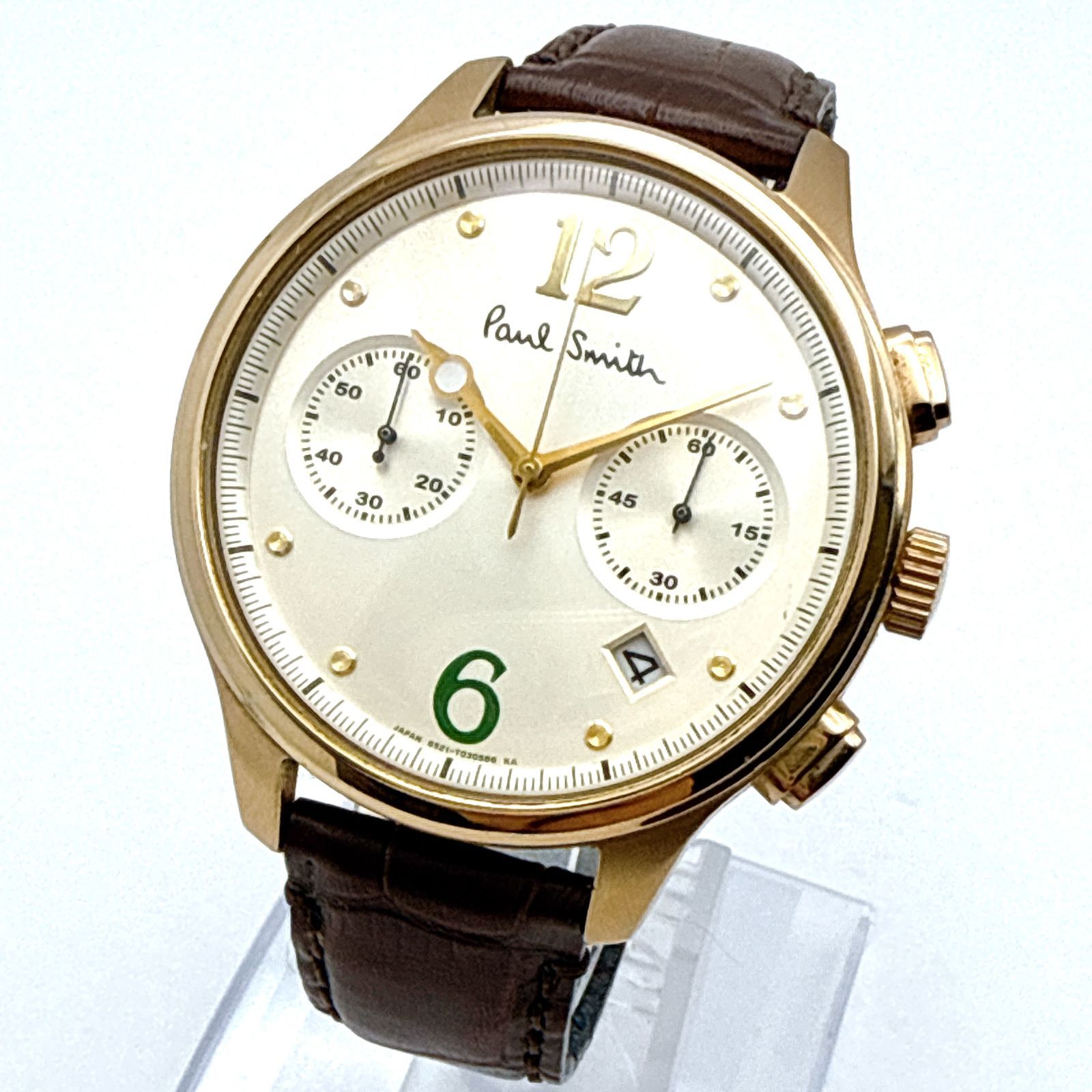 B 090 クロノグラフ Paul Smith ポールスミス ザ シティ ツーカウンター メンズウォッチ クォーツ Big Face