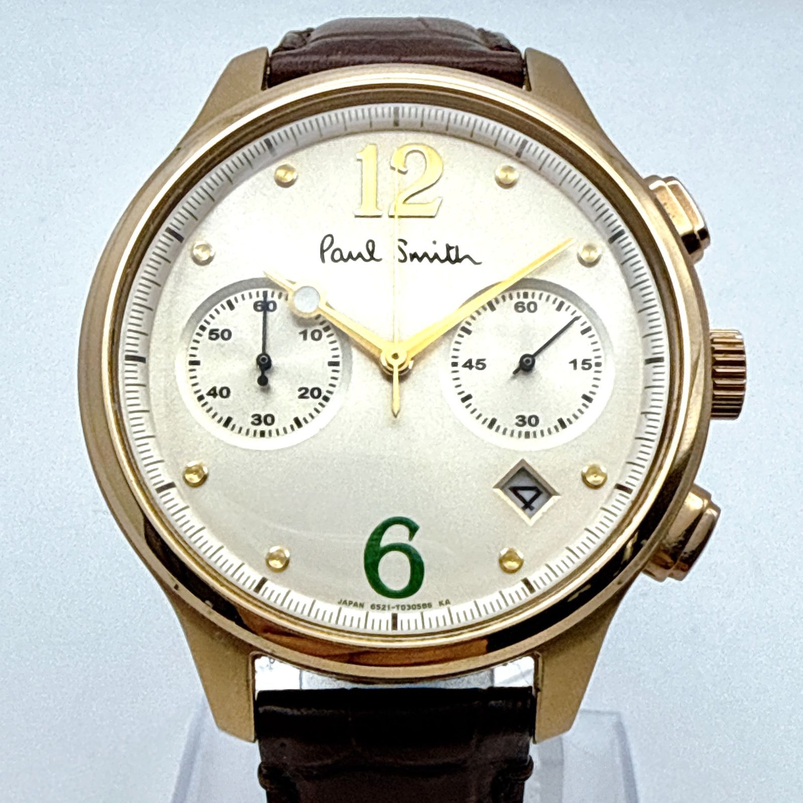 B 090 クロノグラフ Paul Smith ポールスミス ザ シティ ツーカウンター メンズウォッチ クォーツ Big Face