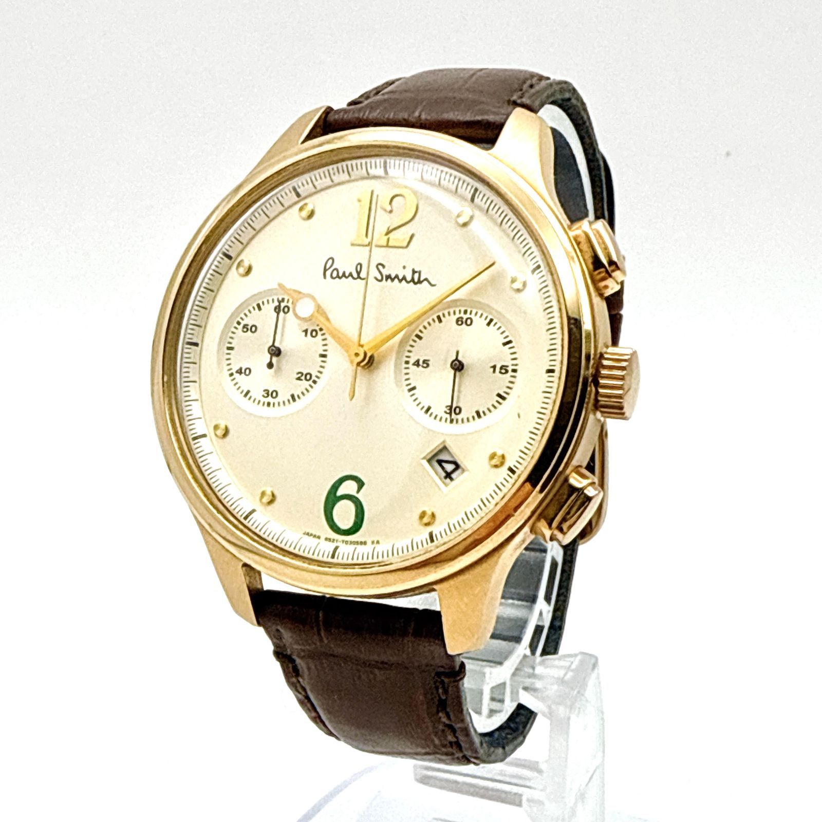  B 090 クロノグラフ Paul Smith ポールスミス ザ シティ ツーカウンター メンズウォッチ クォーツ Big Face 腕時計(クォーツ) 腕時計(アナログ)