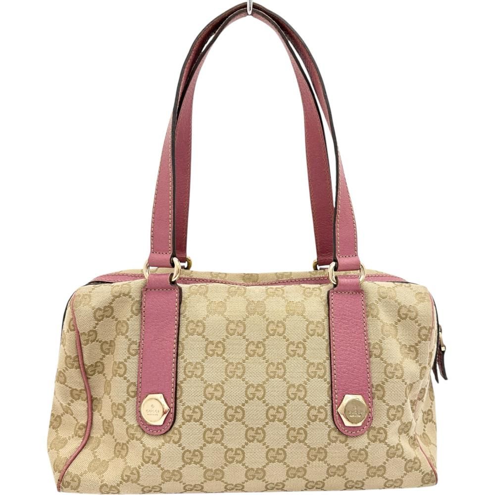 GUCCI/グッチ】152457 ミニボストン ハンドバッグ GGキャンバス/レザー 