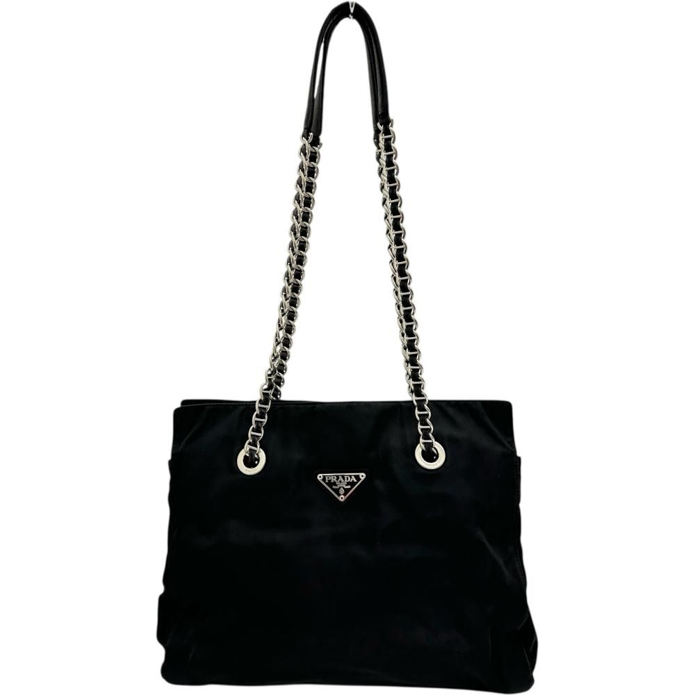 PRADA/プラダ】三角プレート チェーンタイプ トートバッグ ナイロン