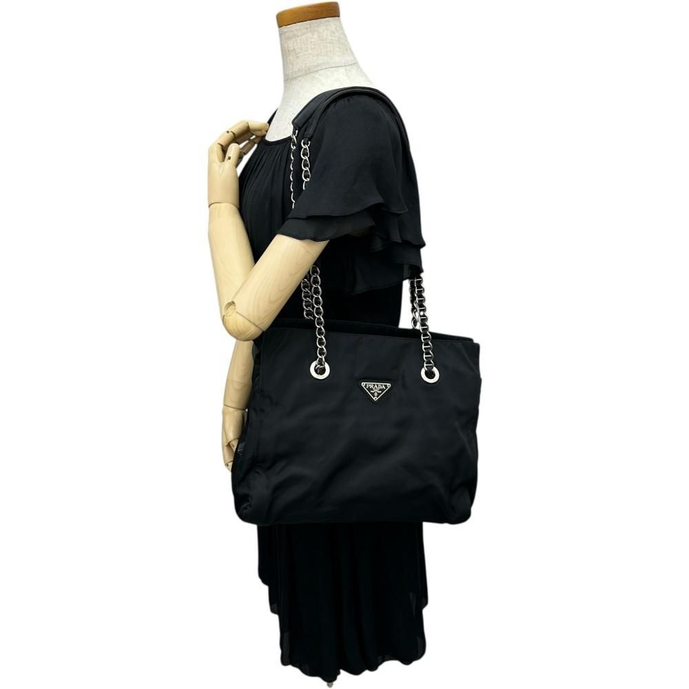 PRADA/プラダ】三角プレート チェーンタイプ トートバッグ ナイロン
