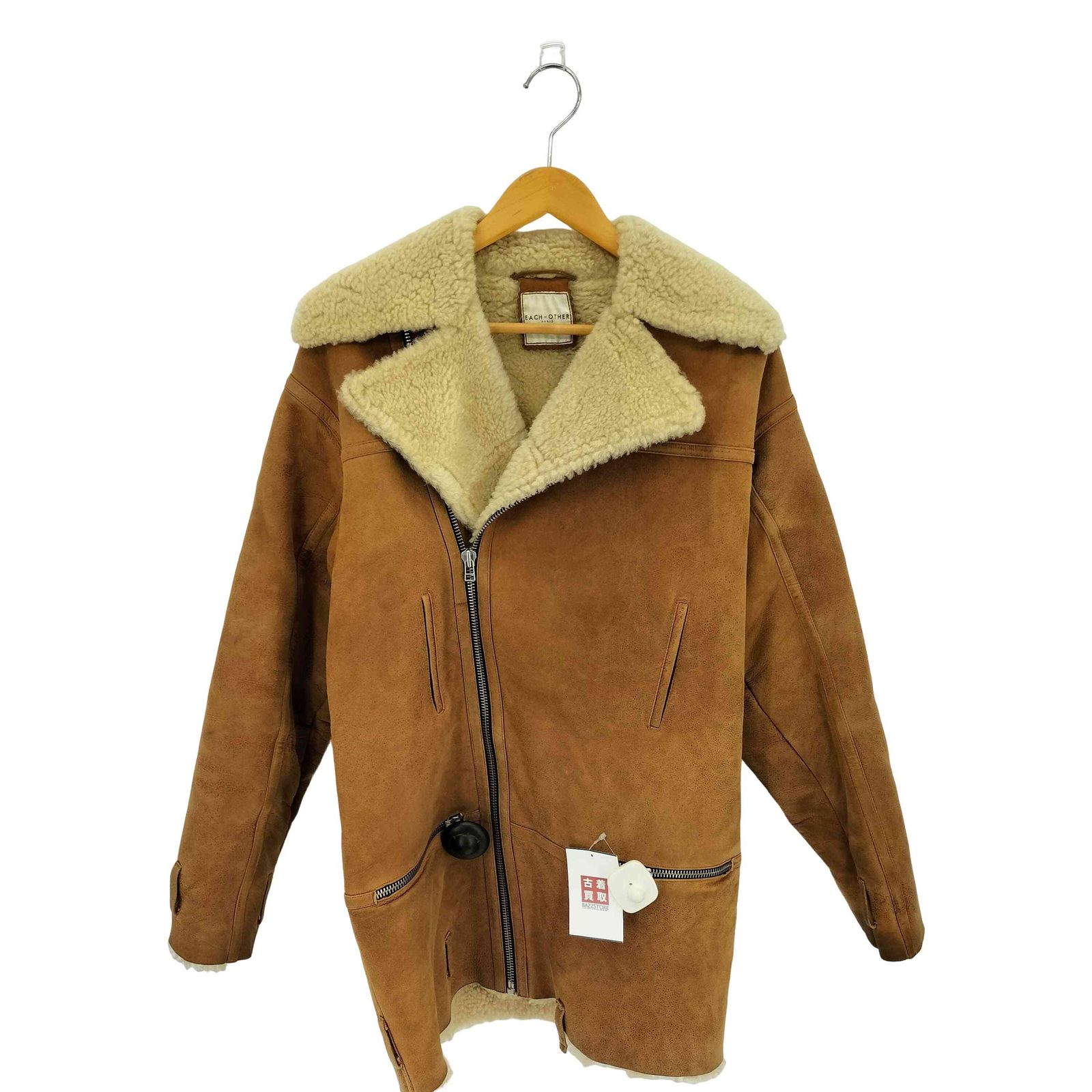 ユーズドフルギ 古着 EACH-OTHER ラムスキン ムートンコート レディース 表記無