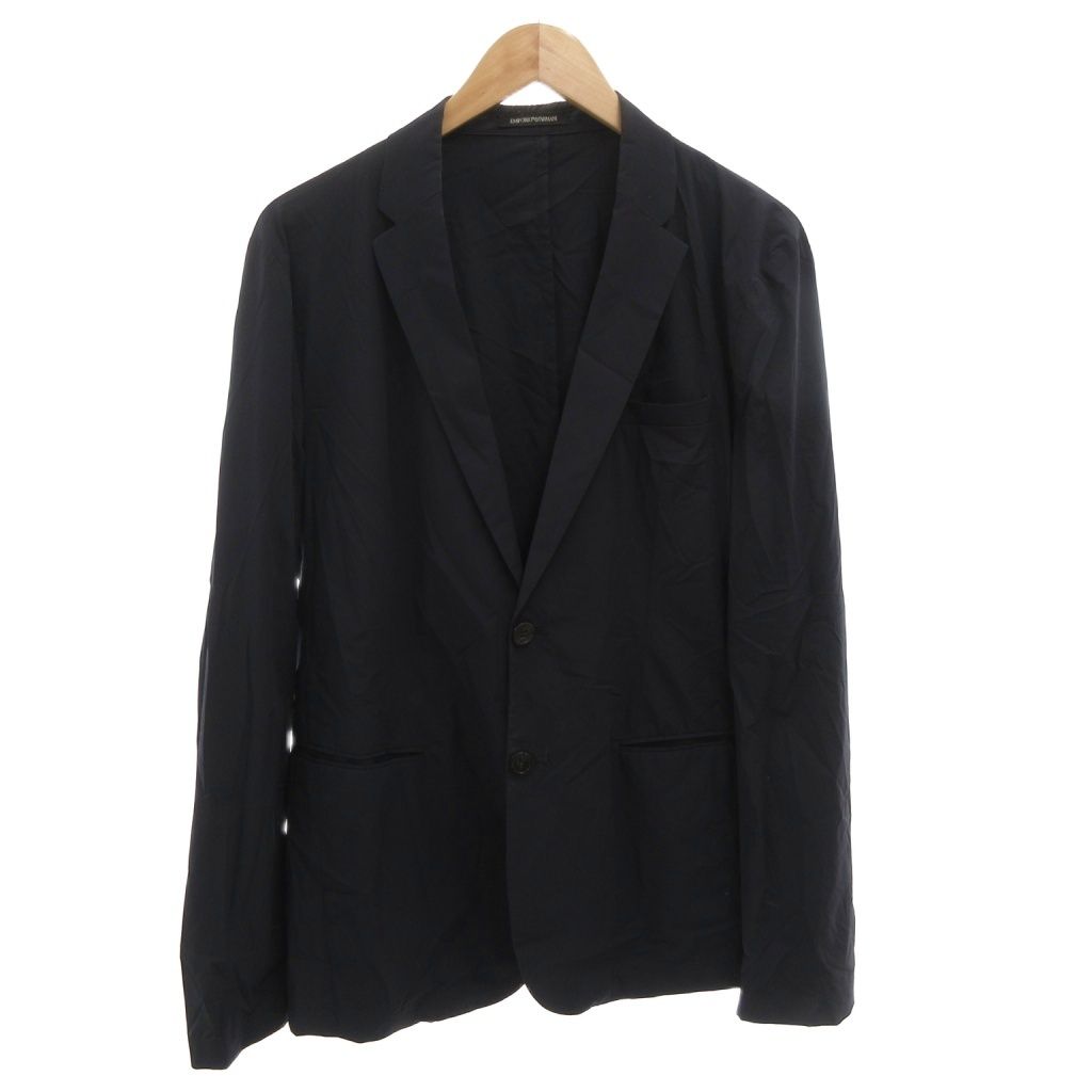 エンポリオアルマーニ EMPORIO ARMANI テーラードジャケット 薄手 50 紺 ネイビー |FF GY 19