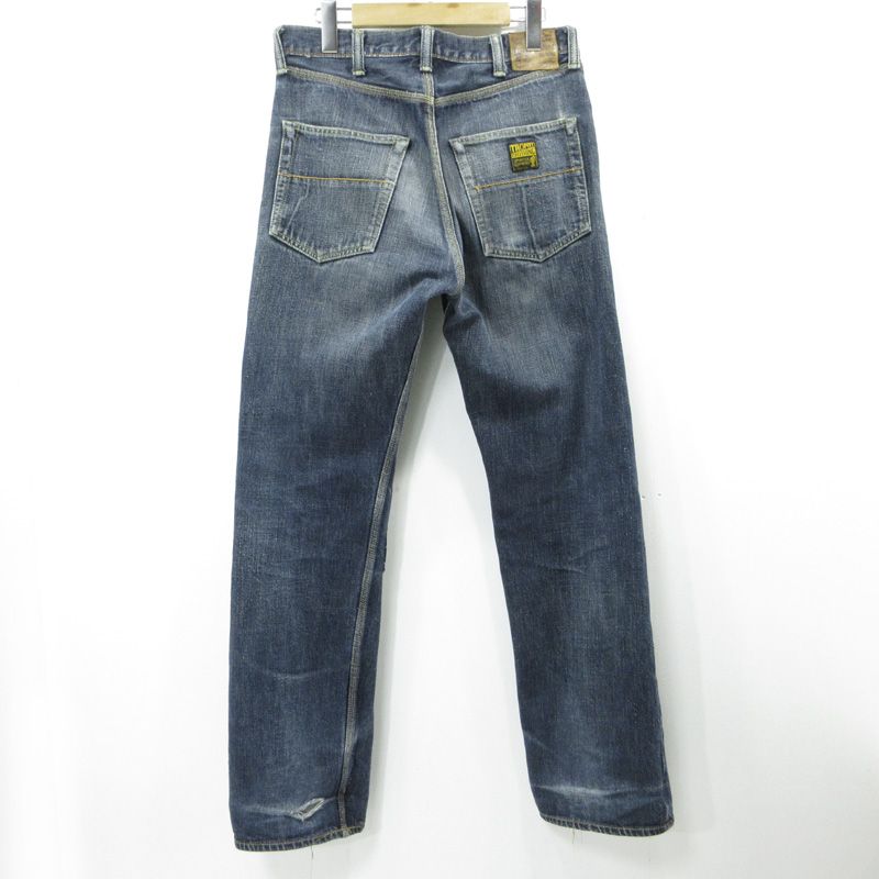 TROPHY | トロフィークロージング ダブルニー ボタンフライデニムパンツ ダイヤモンドキルティング ネイビー インディゴ サイズ 32 107