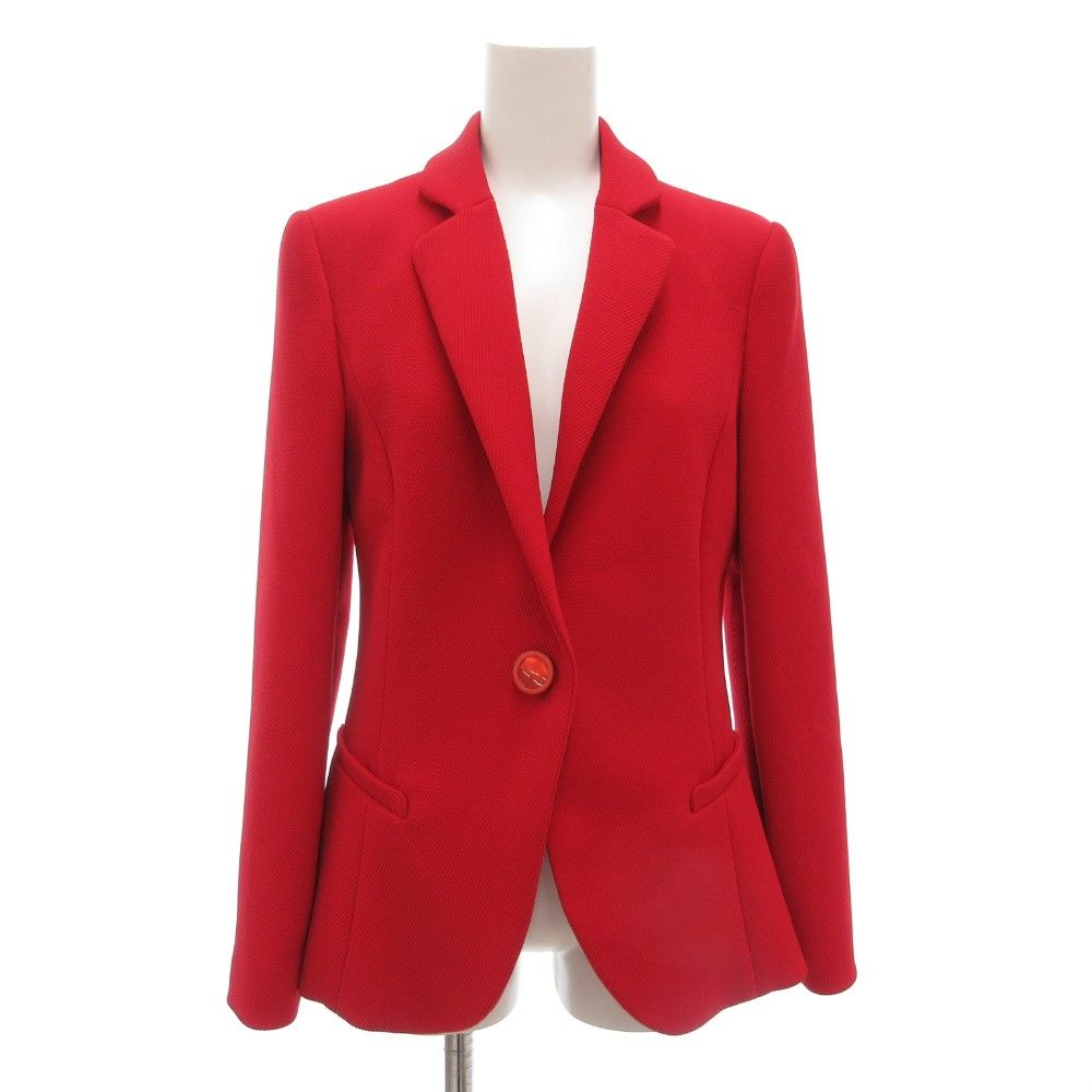 エンポリオアルマーニ EMPORIO ARMANI テーラードジャケット 40 総裏地 シングル 赤 レッド 秋冬 |AE GY 18