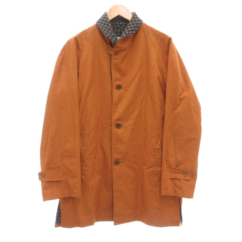 アクアスキュータム コート S 裏地チェック ミドル ハーフ丈 茶 ブラウン |AE GY 18