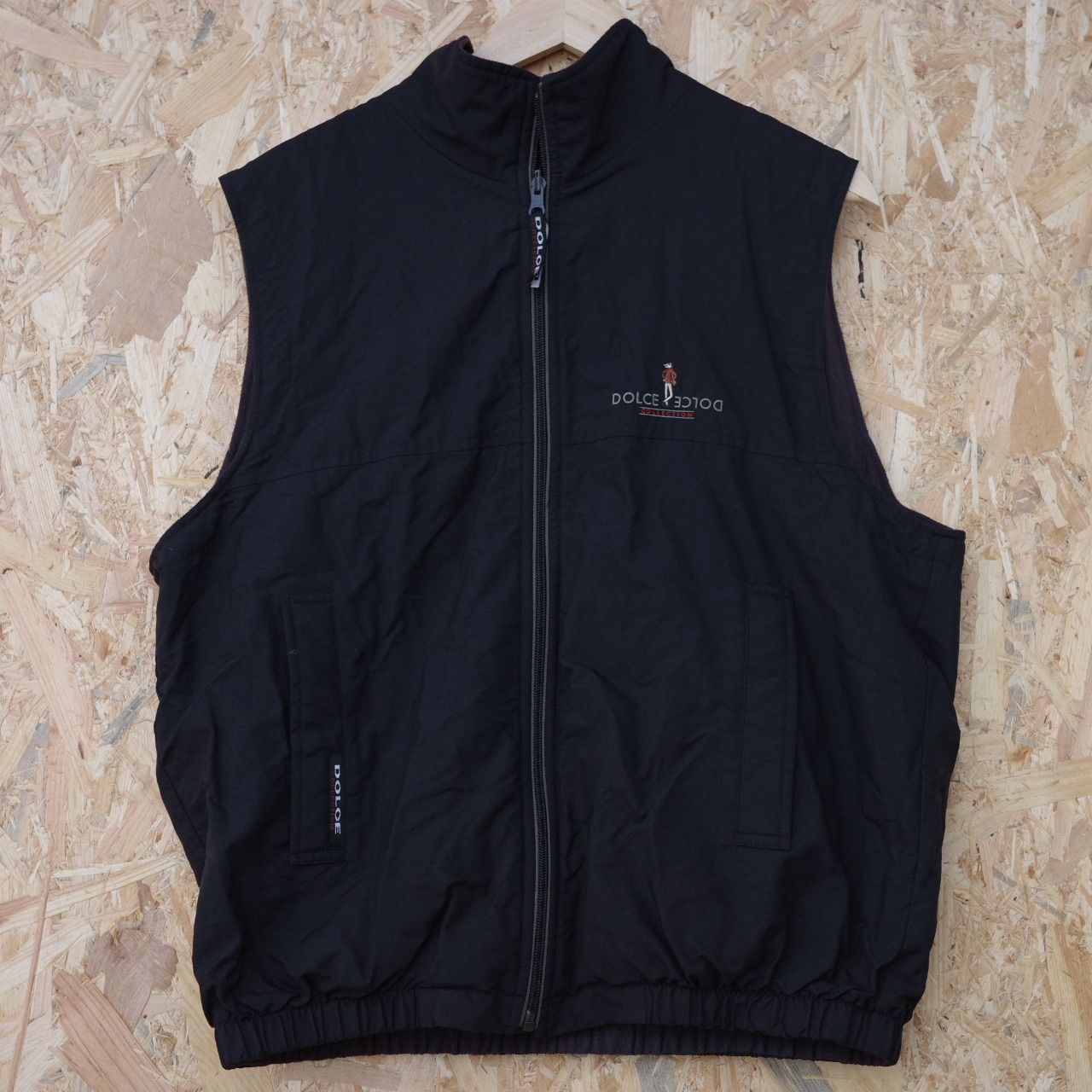 DOLCE ドルチェ 古着 ベスト リバーシブル フリース L キャンプ 