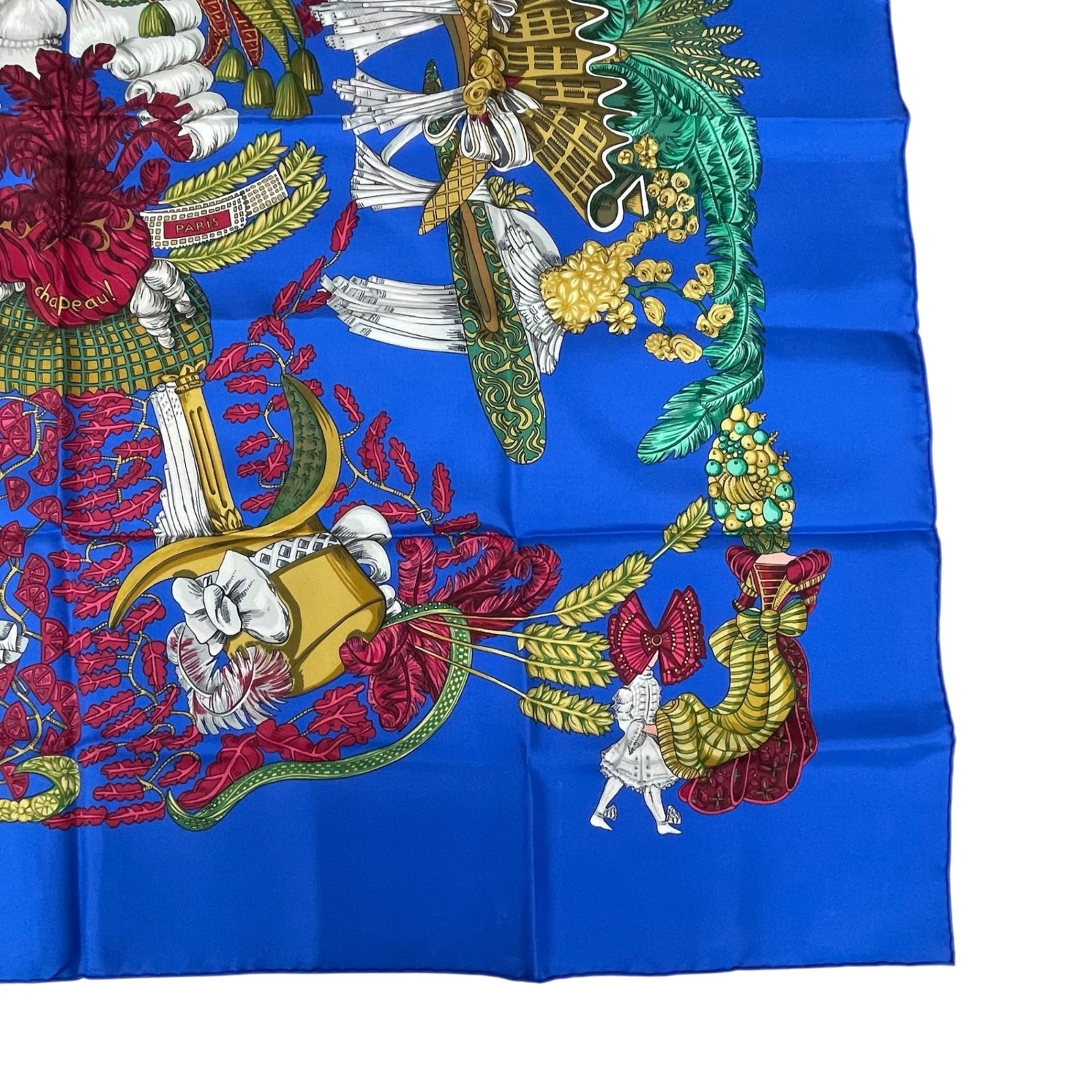 新品同様 HERMES エルメス スカーフ シルク カレ90 chapeau！ 脱帽