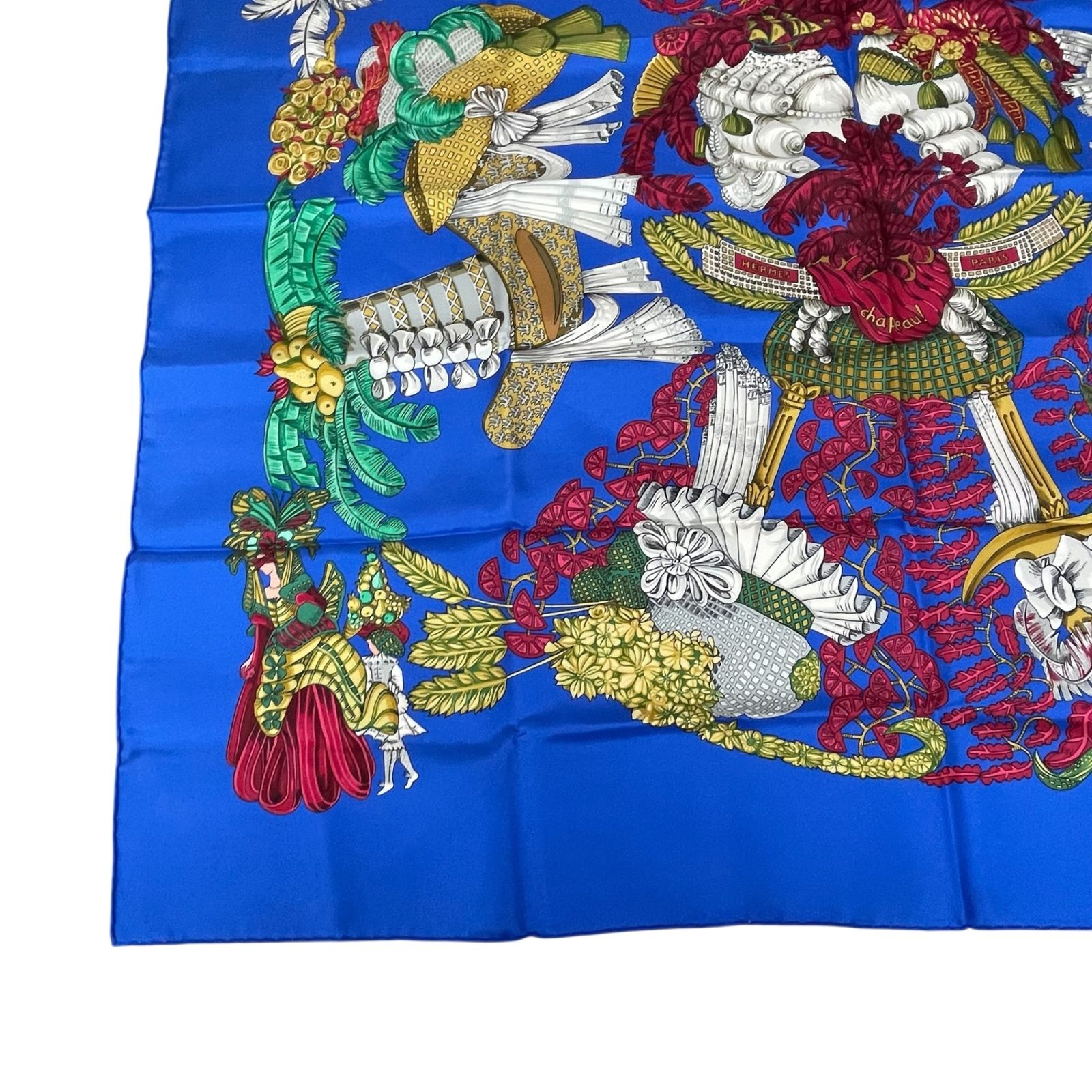 新品同様 HERMES エルメス スカーフ シルク カレ90 chapeau！ 脱帽