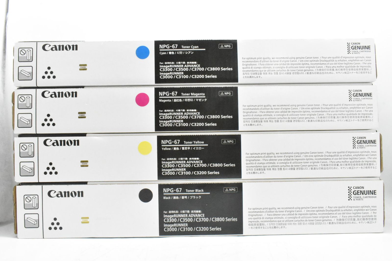 ♥ CANON トナー NPG-67 12本 シアン マゼンタ イエロー ブラック×各3 キャノン -D-N 63-byebye