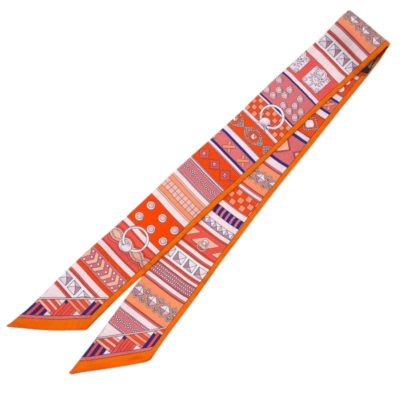 エルメス HERMES ツイリー Colliers de chiens マルチカラー シルク レディース スカーフ