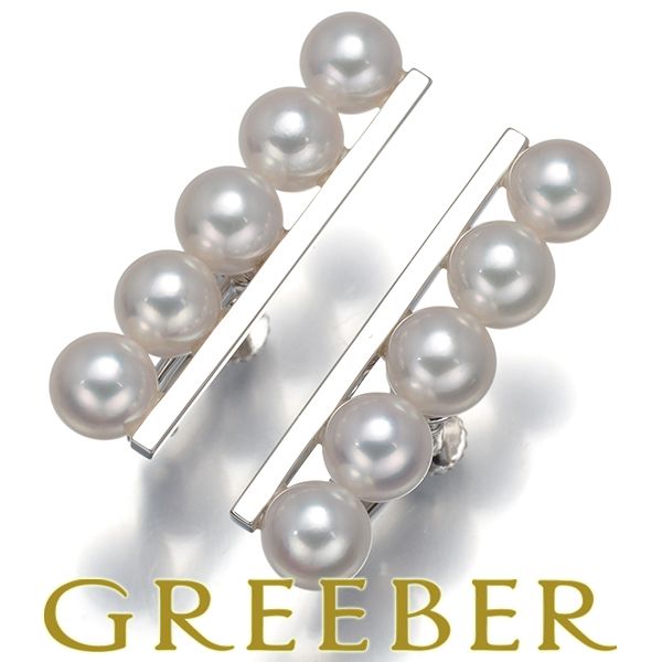 TASAKI タサキ イヤリング パール 真珠 5 mm ンスプラス K 18 WG 184400