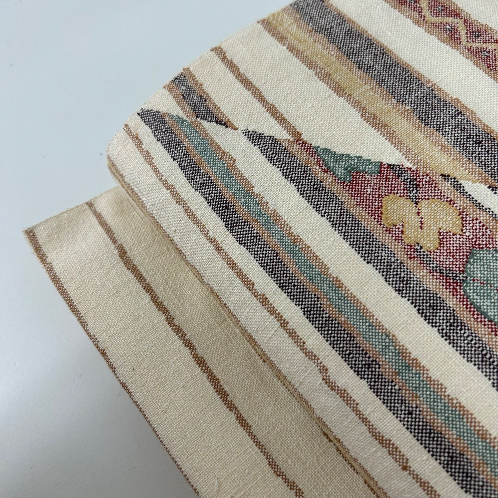 名古屋帯 正絹 真綿紬 可愛い織柄 八寸 MA-3038 - メルカリ