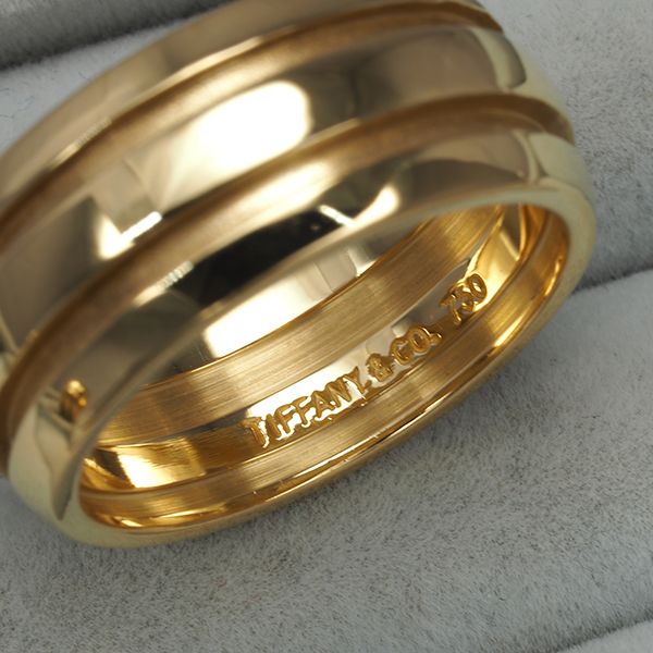 ティファニー リング グルーブド 2ロウ 15号 K18YG #183406 - メルカリ