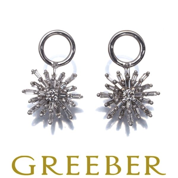 GSTV ピアス ダイヤ ダイヤモンド 0.15ct/0.15ct フラワー チャーム