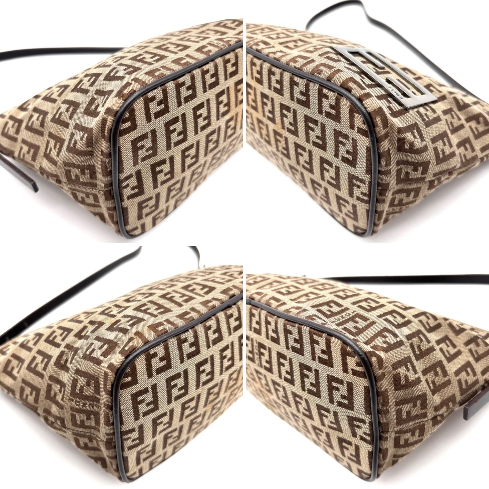 美品 FENDI フェンディ アクセサリーポーチ ズッキーノ ズッカ