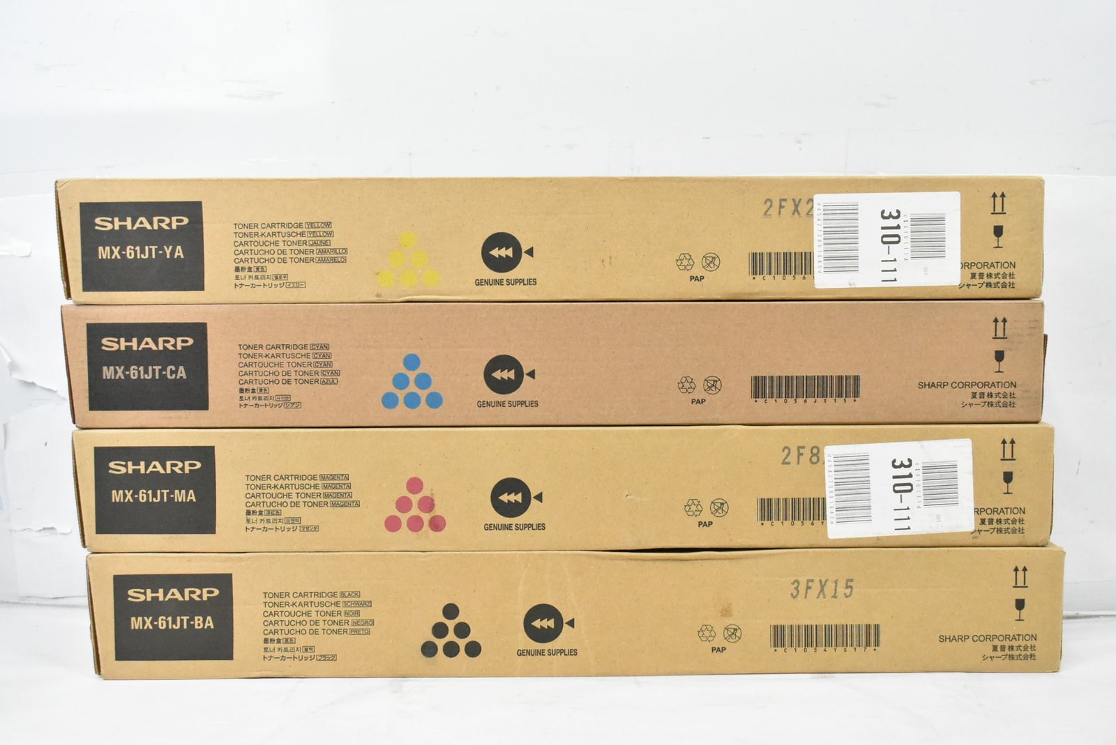 ♥ シャープ トナー MX-61 JT-BA|CA|MA|YA シアン マゼンタ イエロー ブラック -L 27-byebye