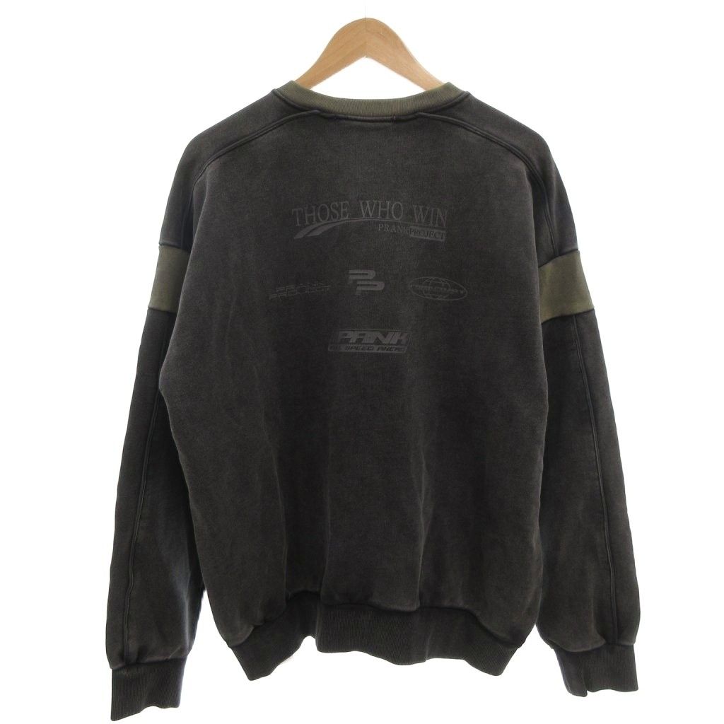 PRANK PROJECT プランクプロジェクト 24 SS Racing Sweatshirt スウェット トレーナー ヴィンテージ加工 Vネック 長袖 F グレー |FF GY 19