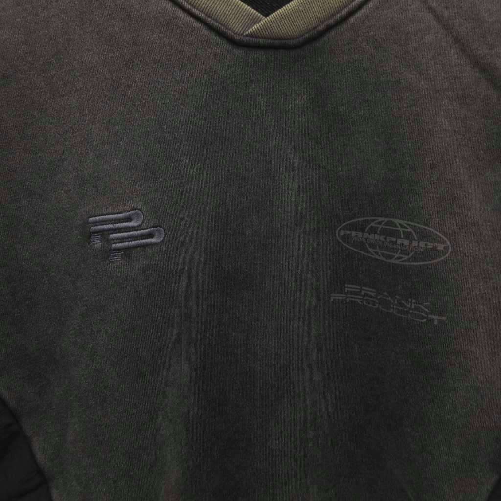  PRANK PROJECT プランクプロジェクト 24 SS Racing Sweatshirt スウェット トレーナー ヴィンテージ加工 Vネック 長袖 F グレー |FF GY 19 トレーナー スウェット トップス