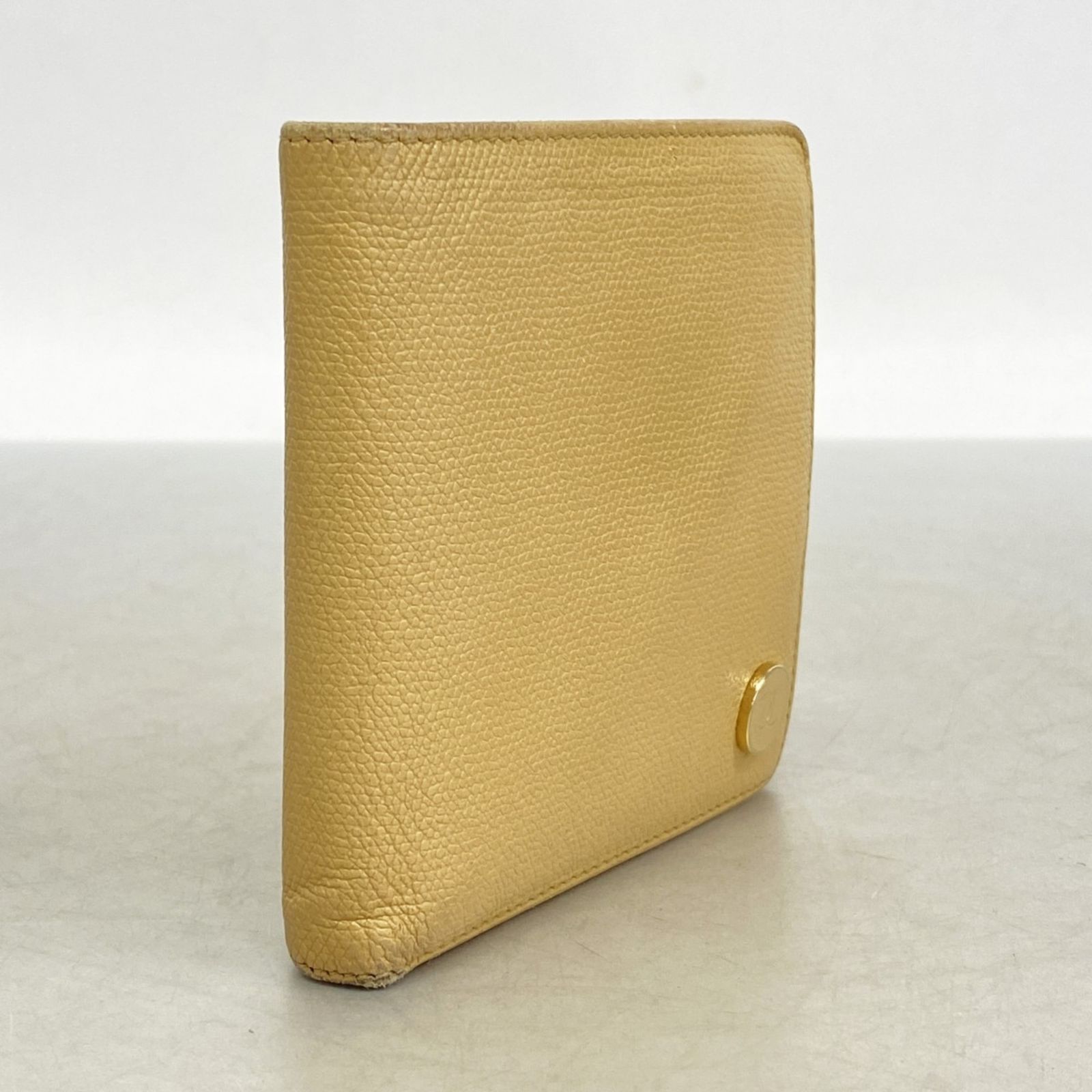 シャネル(Chanel) シャネル 財布 ココボタン レザー ベージュ