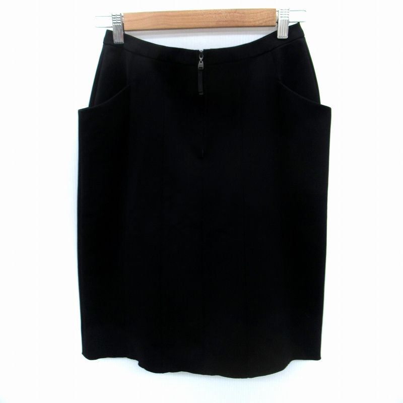 【タイムセール】FOXY NEWYORK 40 スカート　黒　美品 フォクシーニューヨーク FOXEY NEW YORK フレアスカート ミモレ丈 40 L