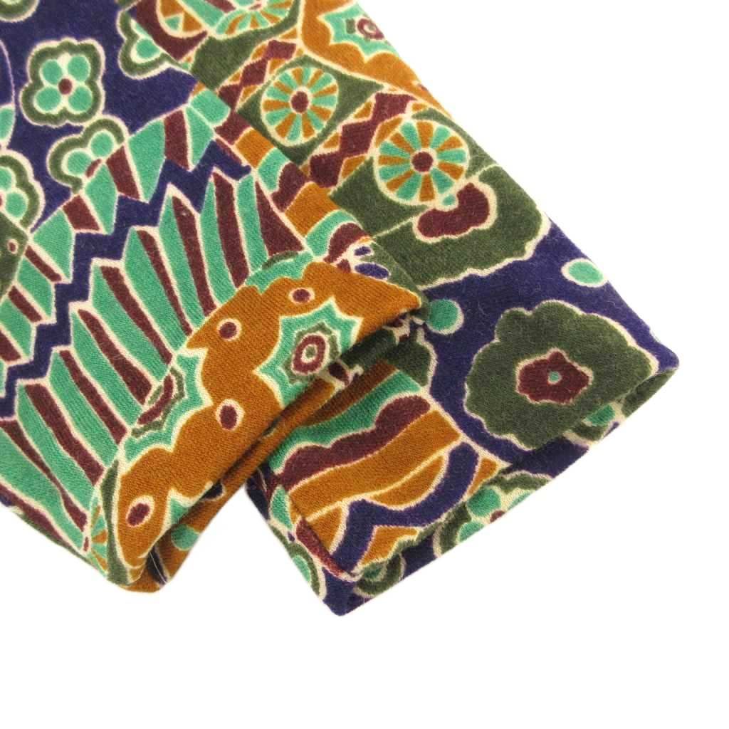 ミッソーニ MISSONI DONNA ワンピース 40 ひざ丈 総柄 長袖 ウール  