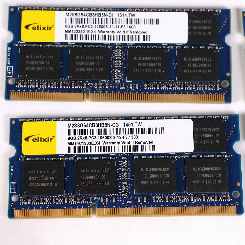 DDR 3 8 GBメモリ セット ノートPC用