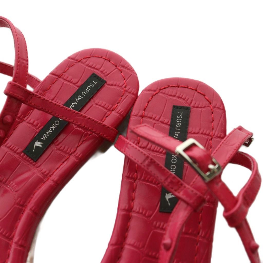 ツルバイマリコオイカワ ビジューフラットミュール Amazon | [ツルバイマリコオイカワ] サンダル Bonne MOUVE 24.5 cm