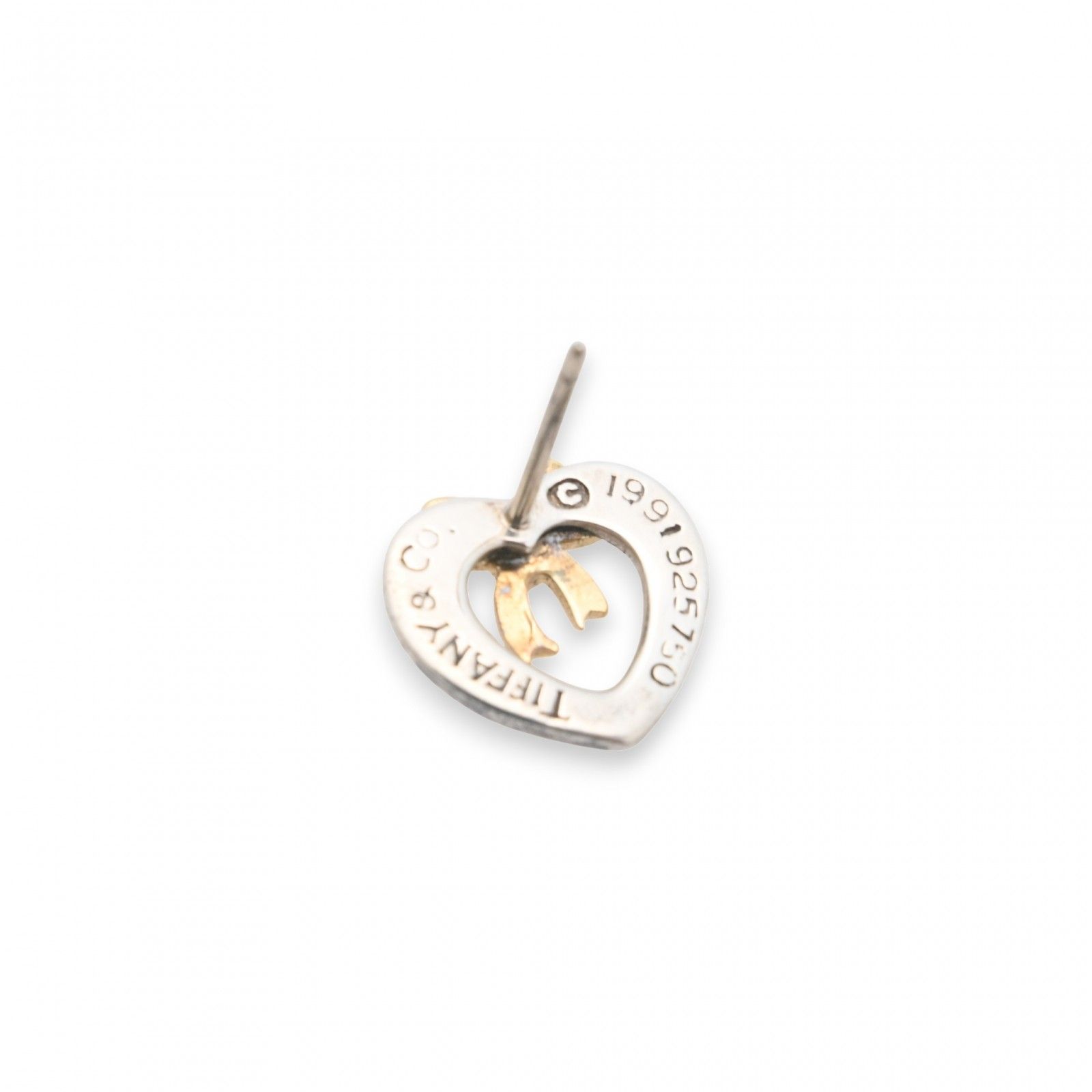 Tiffany ハートリボンピアス ティファニー ハート ウィズボウ リボン ピアス Aランク ti1414hh