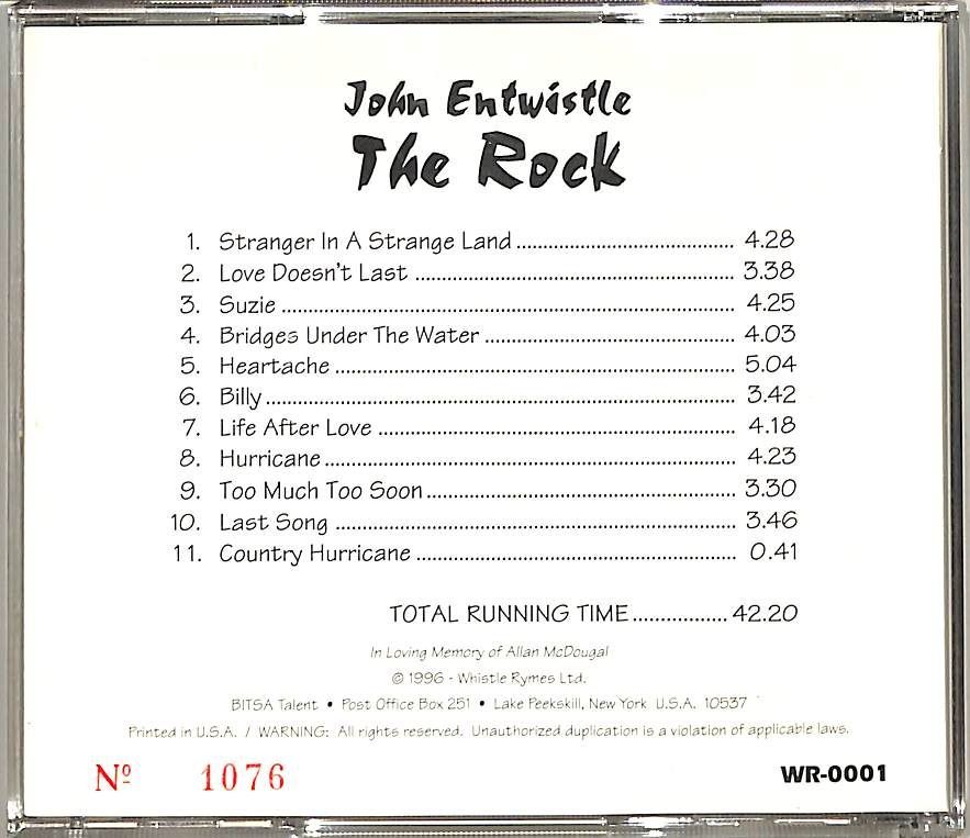 CD | JOHN ザ フー THE ROCK 直筆サイン入り NO 1076 CD音楽機器 洋楽 