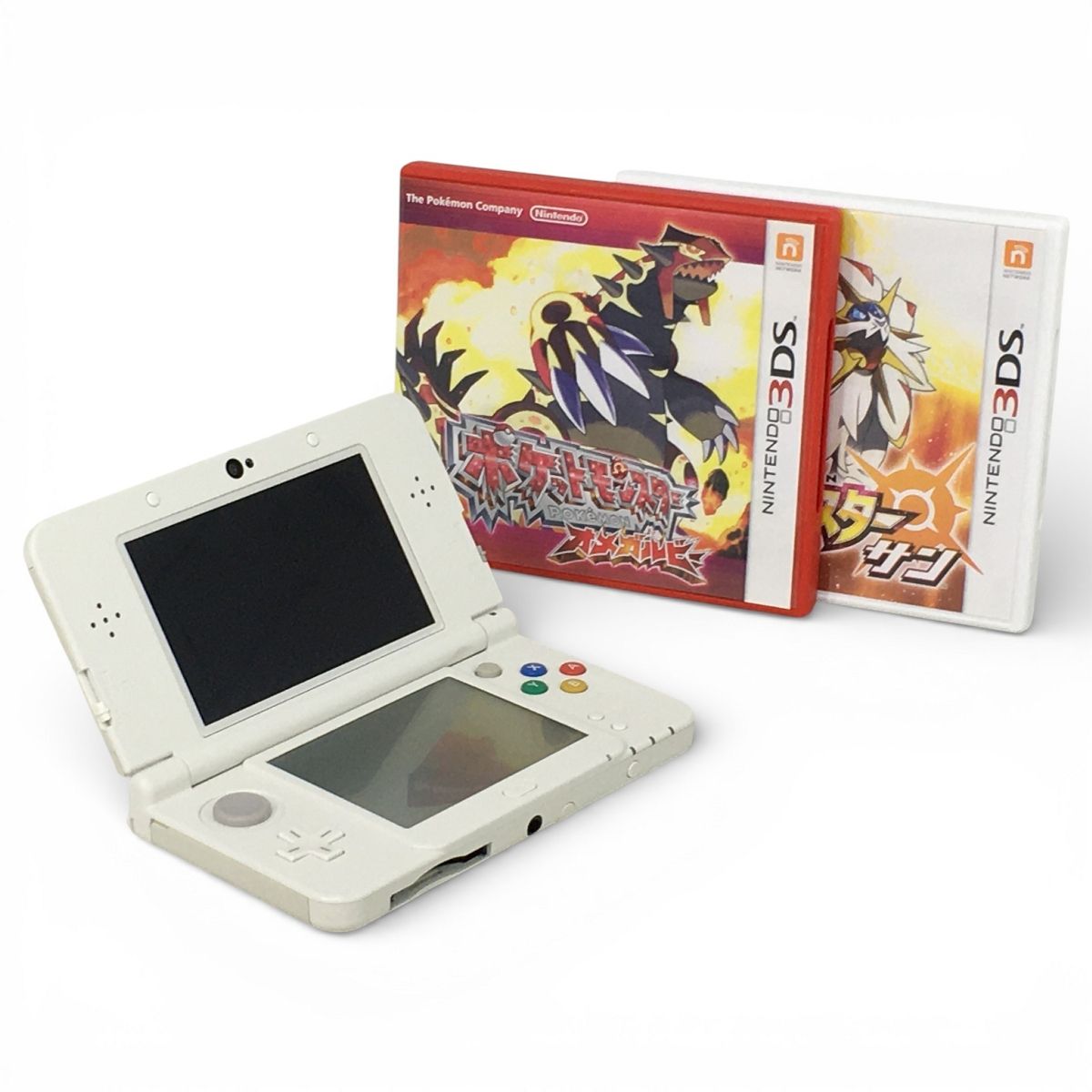 任天堂 Nintendo newニンテンドー3 DS ホワイト ポケットモンスター サン オメガルビー ソフト 2本セット