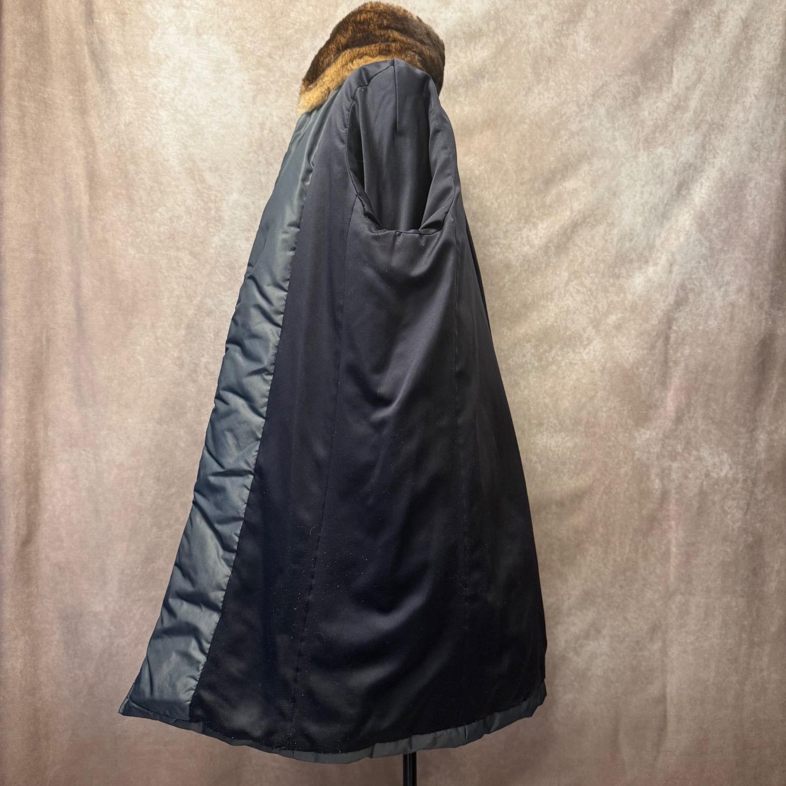 Max Mara マックスマーラ 銀タグ ファー付き コート 38 シルバーグレー