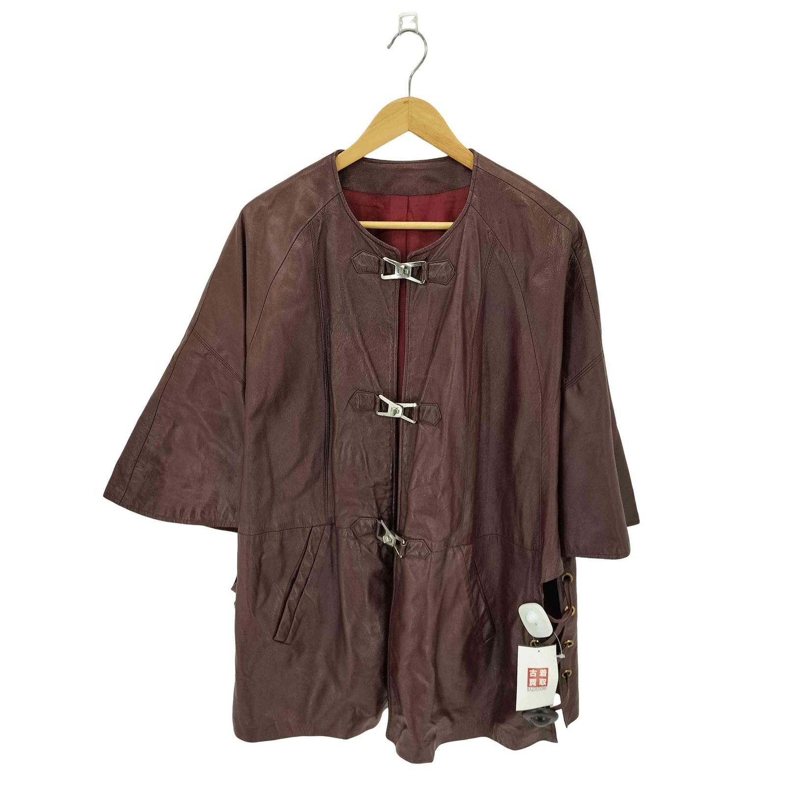 ユーズドフルギ 古着 サイドレース フックレザーコート Y 2 K レディース 表記無