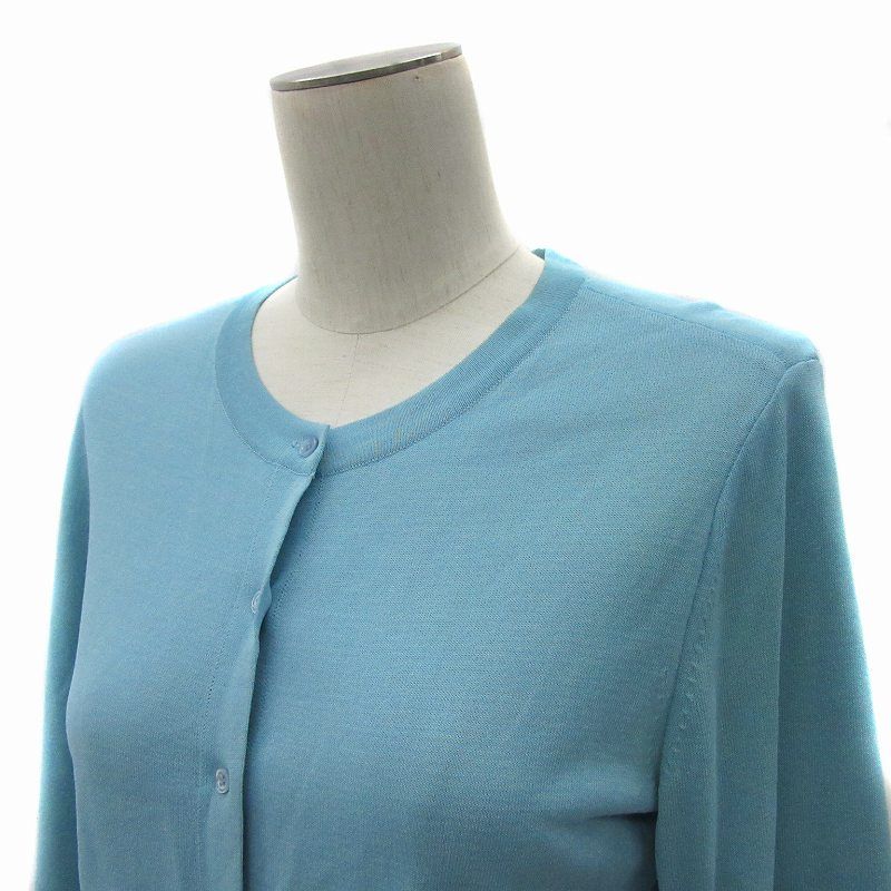 未使用★フォクシーFOXEY★アッパースタンダードカーディガン★38★ネイビー フォクシー FOXEY アッパースタンダード ニットカーディガン ミドル丈