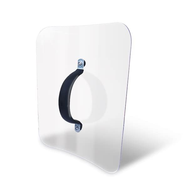 くまがや工販 盾 防犯用防護盾 小型サイズ|強化プラスチック ポリカーボネイト|透明 クリアシールド 40 x 30 cm 強力3.5 mm厚po