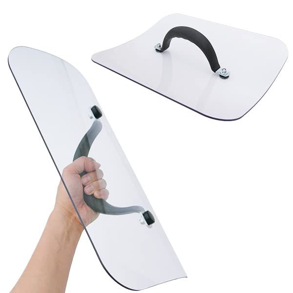  くまがや工販 盾 防犯用防護盾 小型サイズ|強化プラスチック ポリカーボネイト|透明 クリアシールド 40 x 30 cm 強力3.5 mm厚po キッチンラック キッチン収納 ラック