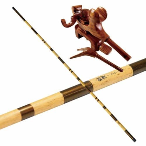 彩賀 さいが ヘラブナ釣り 竿掛1 ＆ 双峰 カリン銘木弓型万力 中 セット saokakeset 56 po