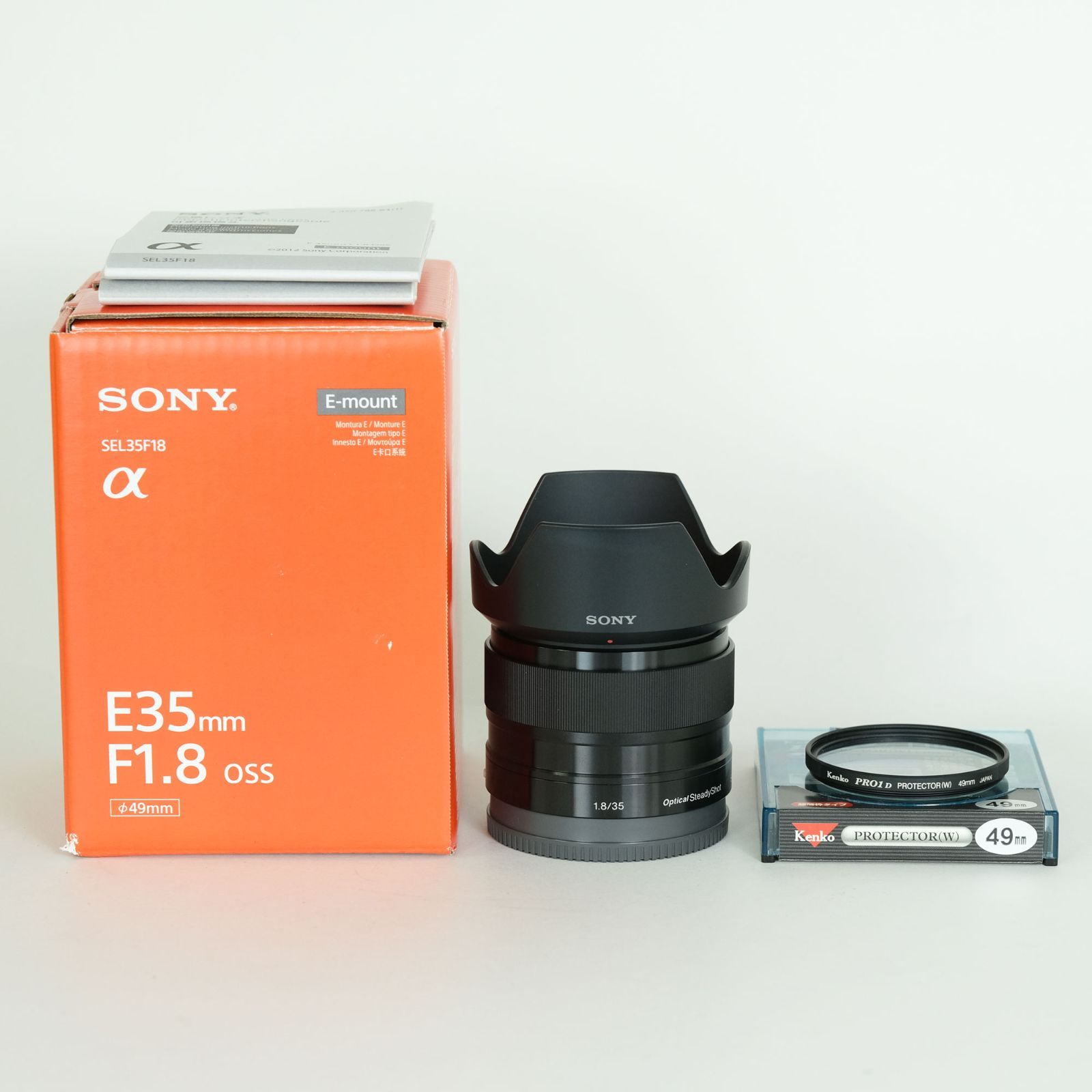 SONY Eマウント 35mm F1.8 SEL35F18+ フィルター SONY SEL35F18F FE 35mm F1.8 保護フィルター付き SONY SEL35F18F FE