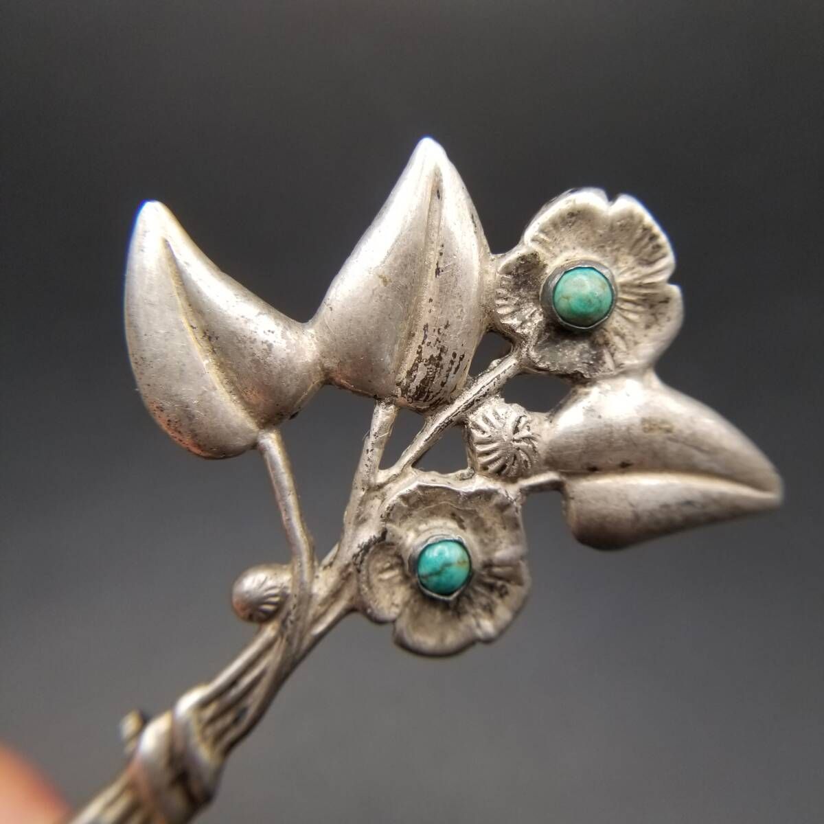 希少　ヴィンテージ　Mexico シルバー　ブローチ アンティークメキシコシルバーブローチ