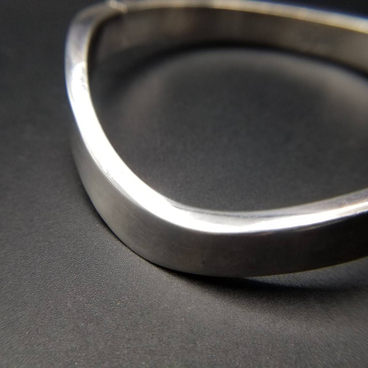 ウェーブ シンプル 装飾なし 925 シルバー ヴィンテージ ブレスレット 銀 ユニセックス 地金ジュエリー スタイリッシュ R 15-Z