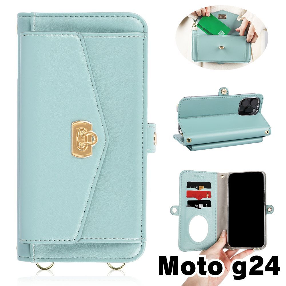 新品未使用】 moto g24 (XT2423-5) Motorola ストラップ付き 手帳型