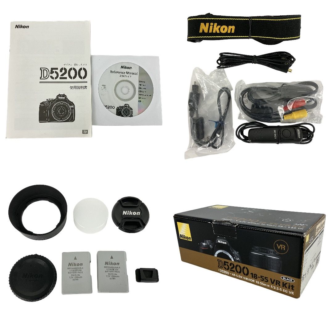 Nikon D 5200 AF-S NIKKOR 18-55 mm F 3.5-5.6 G VR レンズキット デジタル一眼レフ カメラ ニコン
