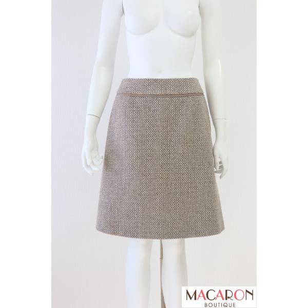 FOXEY カシミヤブレンドツイードスカート 40347 ベージュ|グレージュ 38 フォクシー