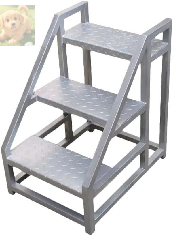 踏み台 3ステップ屋外はしごスツール 階段 はしご 踏台 家庭用階段 日焼け防止性 耐腐食性手すり両側 安全で安定した 60*60*100 cm