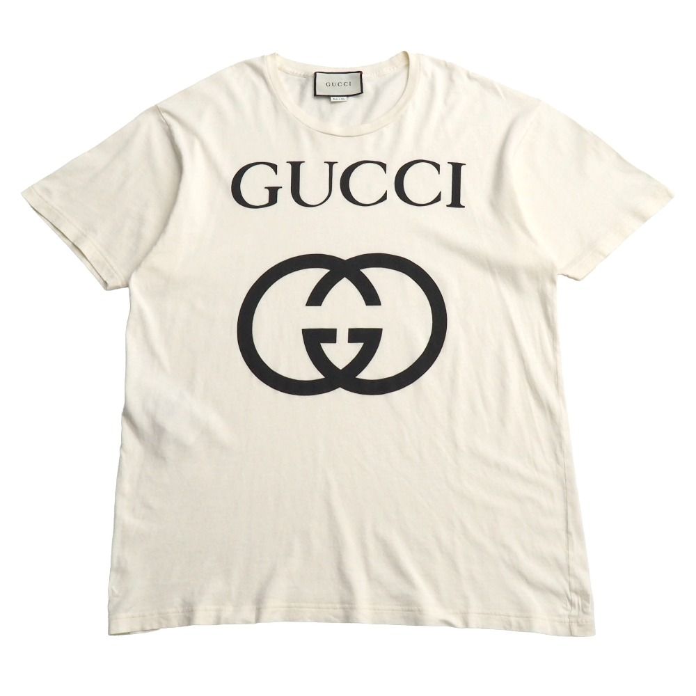 GUCCI グッチ 半袖Ｔシャツ サイズXS インターロッキング GG オーバーサイズ ブランド古着 |RA 6993